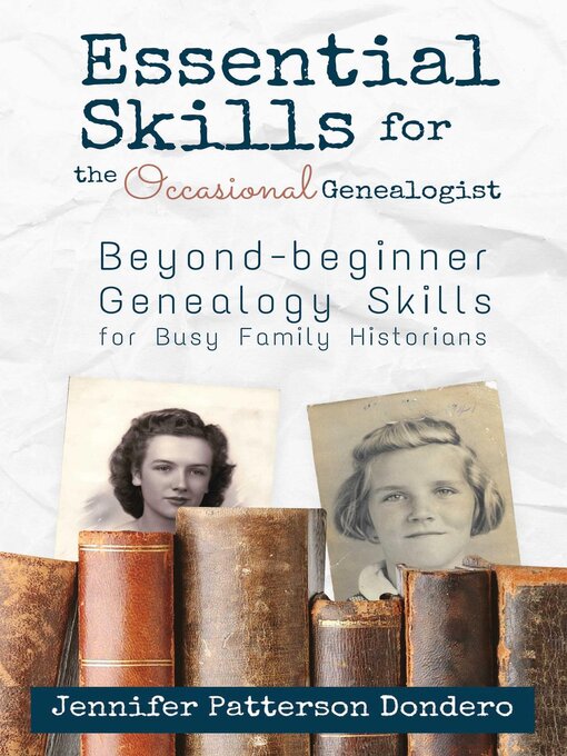 Cover image for Essential Skills for the Occasional Genealogist